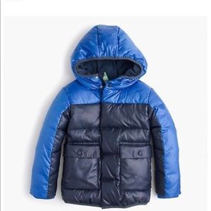 JCrew Boys Navy Color Block Puffer